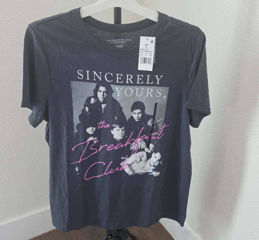 Sincerely Yours Black 'The Breakfast Club' Graphic Short-Sleeve Tee